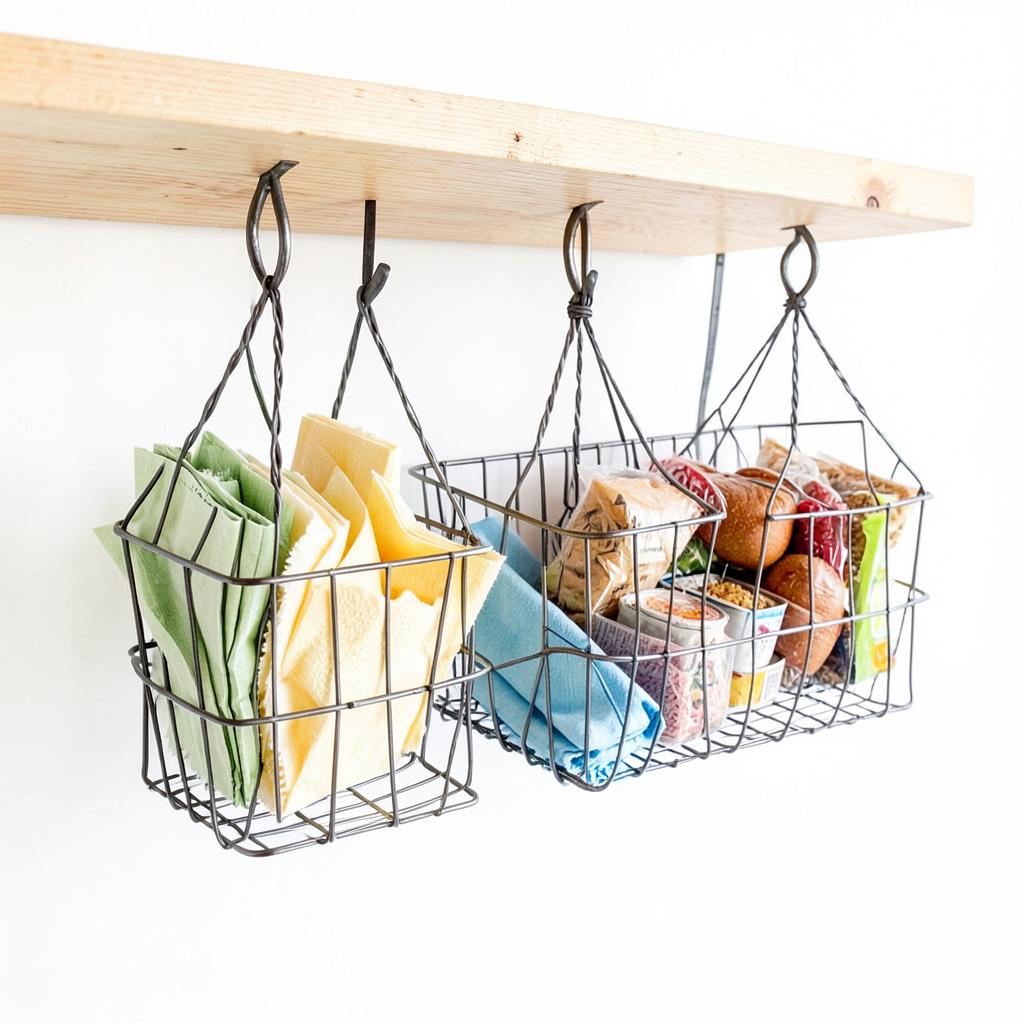 Under-Shelf Hanging Baskets